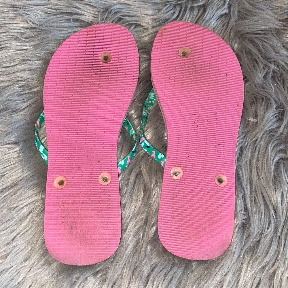 EUC Vera Bradley Flip Flop Tropical Paradise Size Large 9 to 10 - Picture 6 of 7